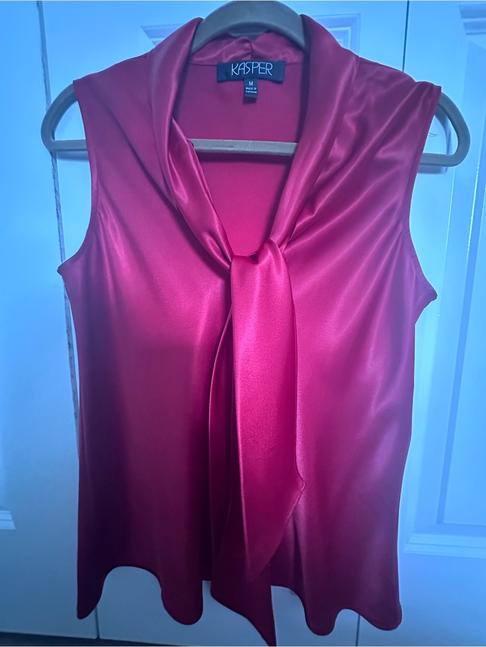 Kasper Red Satin Blouse